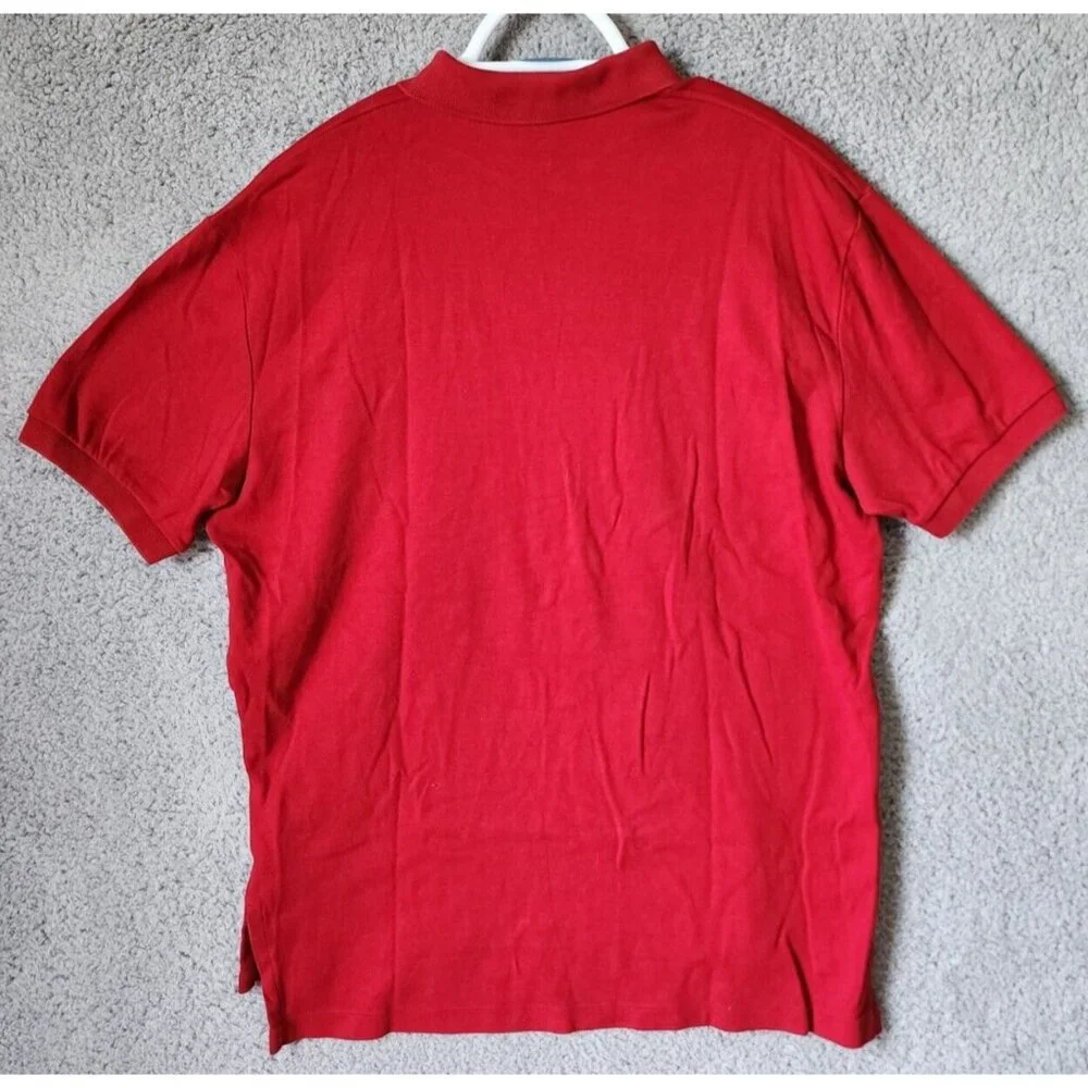 Polo by Ralph Lauren Classic Red Short Sleeve Polo Shirt Size Medium 100% Cotton
